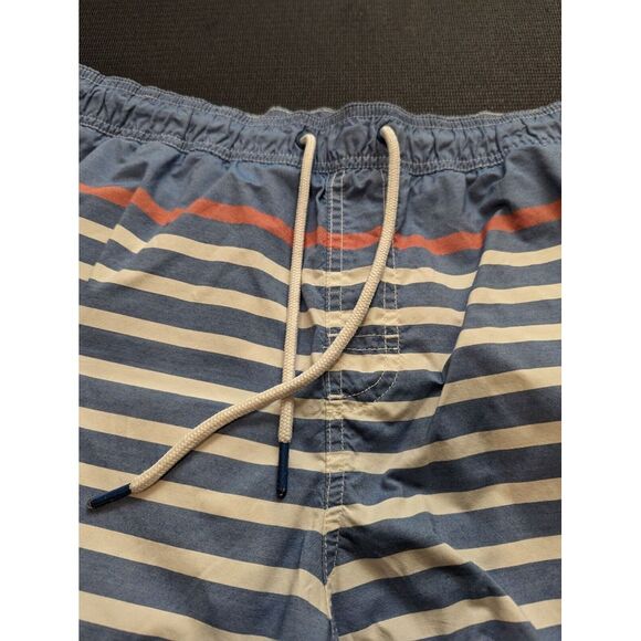 Tommy Hilfiger Men's XL Striped Swim Trunks Embroidered Flag Lined Beach Pool - Picture 2 of 9